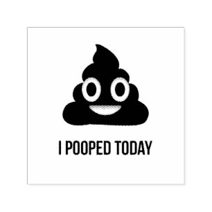 Carimbo Auto Entintado Poo Emoji Hoje