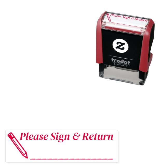 Carimbo Auto Entintado Por favor, assine e devolva o documento do gabinet (In Situ)