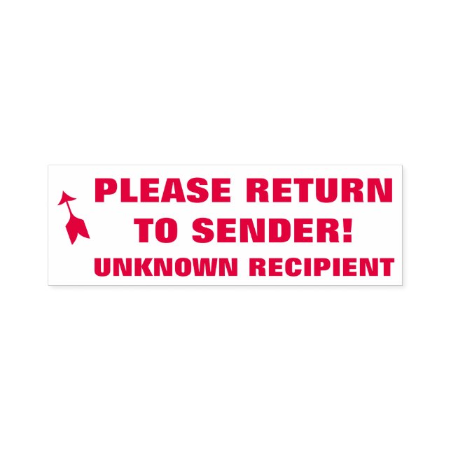 CARIMBO AUTO ENTINTADO "POR FAVOR, VOLTE AO ENVIO!", "DESCONHECIDO DESTIN (Design)
