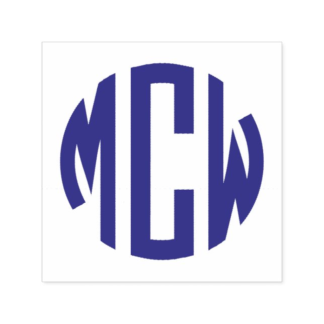 Carimbo Auto Entintado Pré-disquete 3 Monograma do Círculo Inicial (Design)