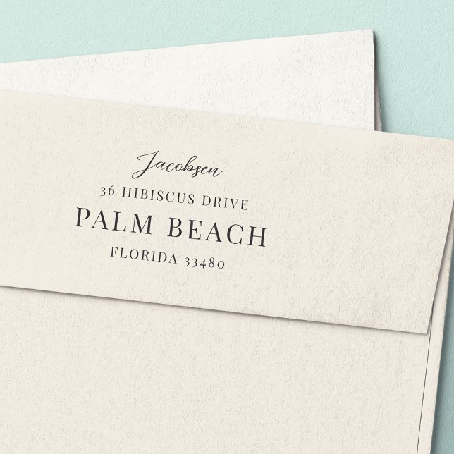 Carimbo Auto Entintado Prestige | Endereço de retorno mínimo clássico (Criador carregado)