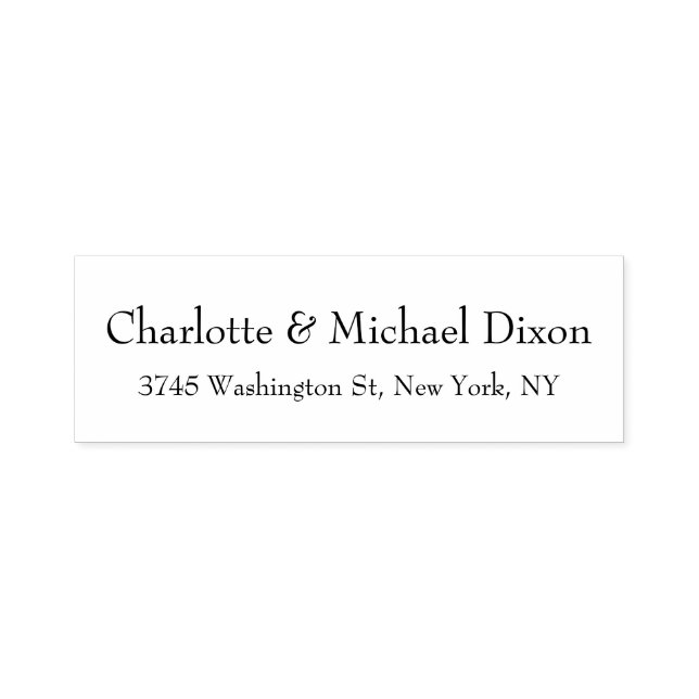 Carimbo Auto Entintado Preto Branco Clássico Sofisticado Família Elegante (Design)