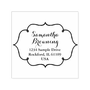 Carimbo Auto Entintado Preto & branco do quadro do vintage + suas ideias