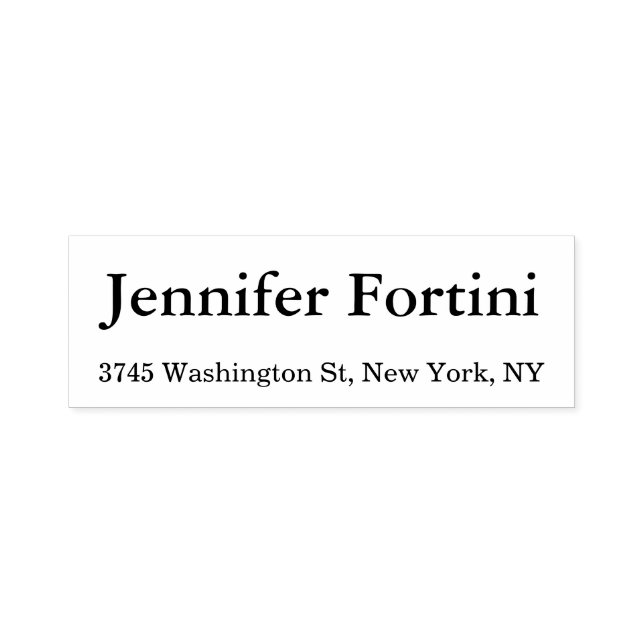 Carimbo Auto Entintado Preto e Branco Elegante Simples (Design)