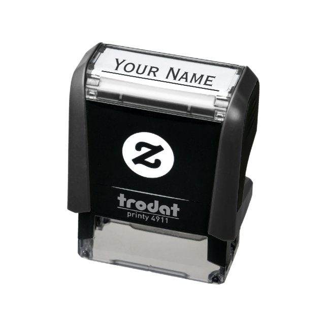 Carimbo Auto Entintado Preto e Branco minimalista sublinhado Nome persona (Produto)