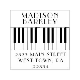 Carimbo Auto Entintado Professor de Música Piano Musical