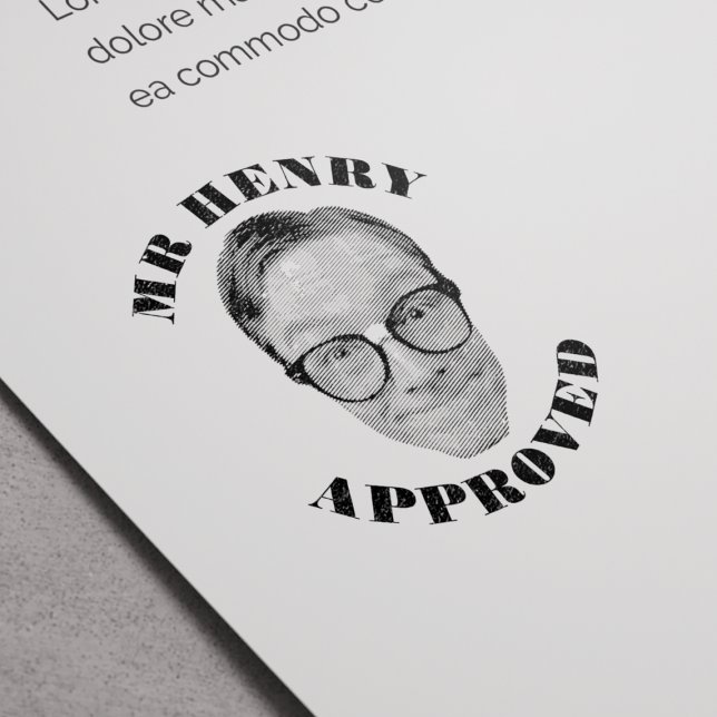 Carimbo Auto Entintado Professor de rosto engraçado aprovado (Criador carregado)