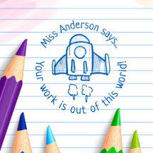 Professor Diz Foguete Personalizado Fora deste Mun