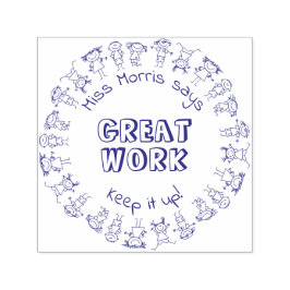 Carimbo Auto Entintado Professor diz que o trabalho do Excelente o mantém