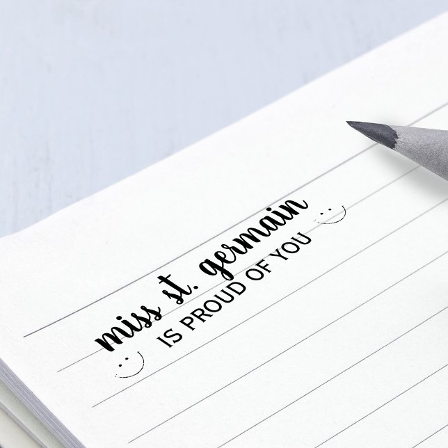 Carimbo Auto Entintado Professor Personalizado Orgulhoso De Você (Teacher Personalized Proud Of You Self-inking Stamp)