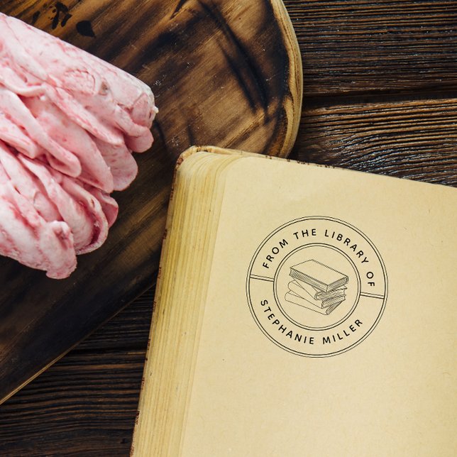 Carimbo Auto Entintado Professora Redonda Da Biblioteca Da Barragem Autop (Criador carregado)