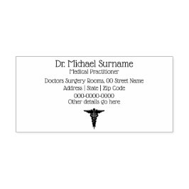 Carimbo Auto Entintado Profissionais de saúde médicos DIY caduceus