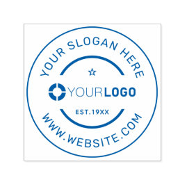 Carimbo Auto Entintado Promocional redondo personalizado com marca de log