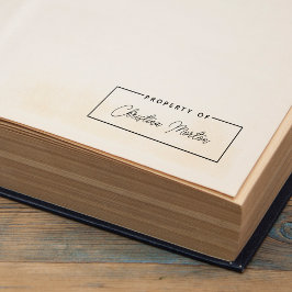 Carimbo Auto Entintado Propriedade Simples do Nome da Escrita à Mão