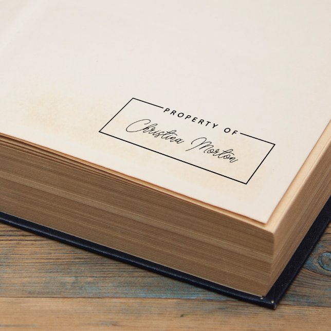 Carimbo Auto Entintado Propriedade Simples do Nome da Letra Manuscrita (Criador carregado)