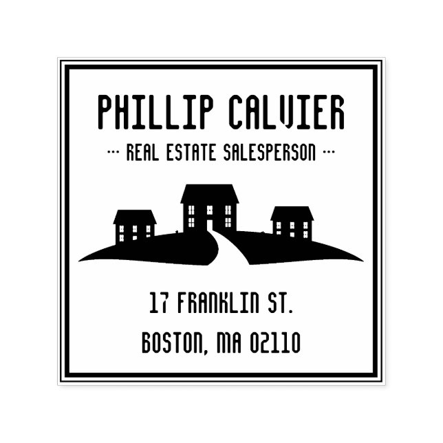 Carimbo Auto Entintado Propriedades do imóvel | endereço de regresso (Design)