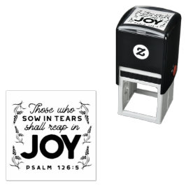 Carimbo Auto Entintado Psalm 126:5 Scripture Typography – Reap in Joy