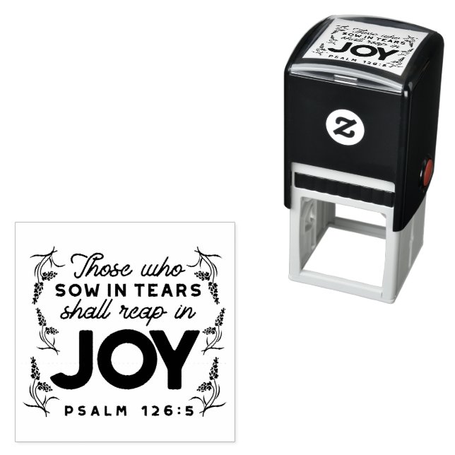 Carimbo Auto Entintado Psalm 126:5 Scripture Typography – Reap in Joy (In Situ)