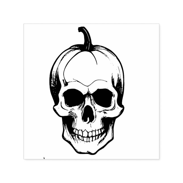 Carimbo Auto Entintado Pumpkin Skull (Design)
