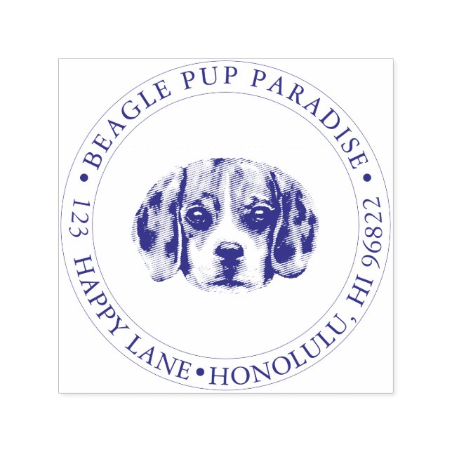 Carimbo Auto Entintado Pup de Beagle PixDezines (Design)