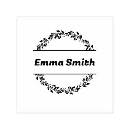 Carimbo Auto Entintado Quadro Floral Personalizado