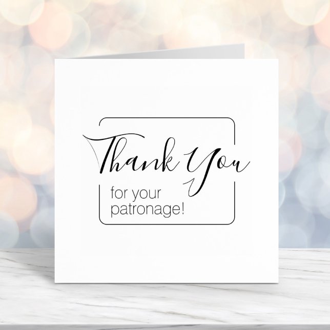 Carimbo Auto Entintado Quadro Simples Obrigado (Criador carregado)