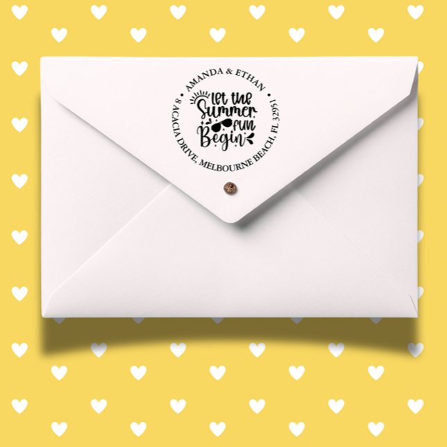 Carimbo Auto Entintado Que comece a diversão do verão (Capture the spirit of summer with self-inking stamp)