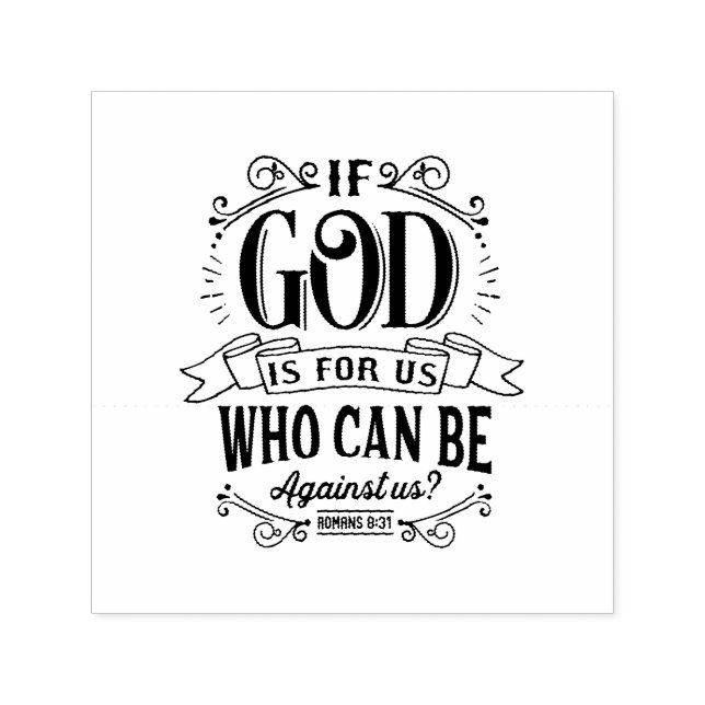 Carimbo Auto Entintado Quem pode estar contra nós? (Design)