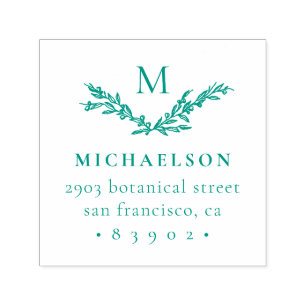 Carimbo Auto Entintado Ramificações Rústicas Retiradas à Mão Endereço de 