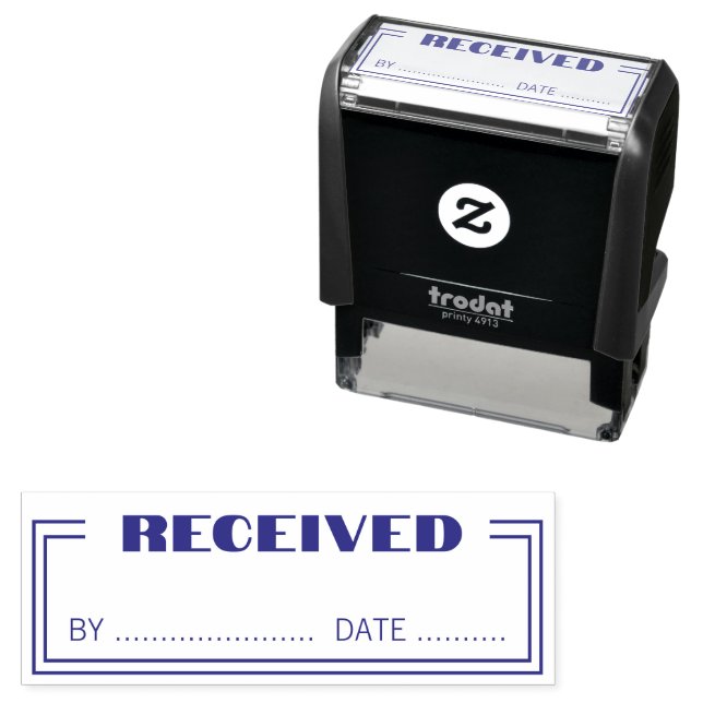 Carimbo Auto Entintado Received Simple Account Self Inking Rubber Stamp (In Situ)