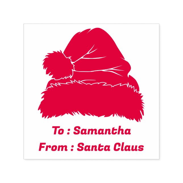 Carimbo Auto Entintado Red To From Santa Claus Xmas (Design)