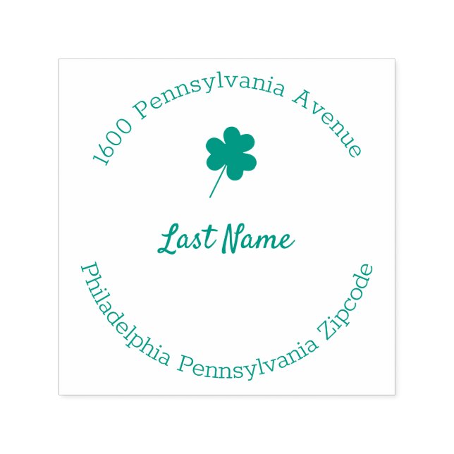 Carimbo Auto Entintado Redonda de Clover (Design)