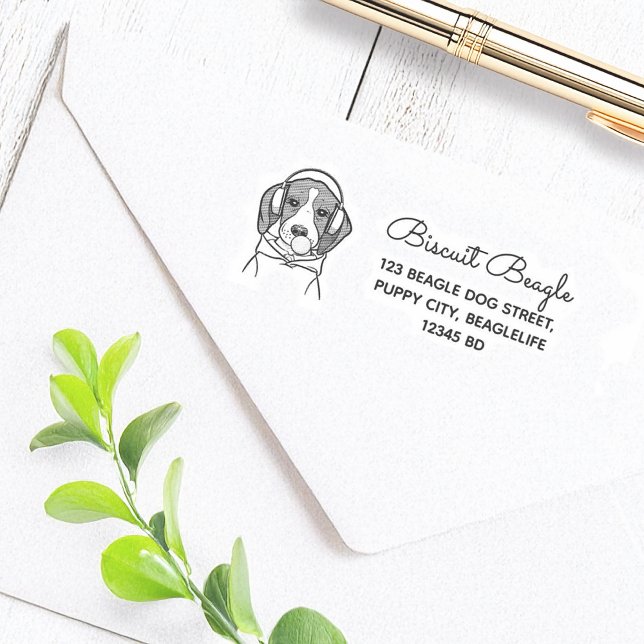 Carimbo Auto Entintado Remodelação Cachorro Engraçado Engraçado Endereço  (Criador carregado)