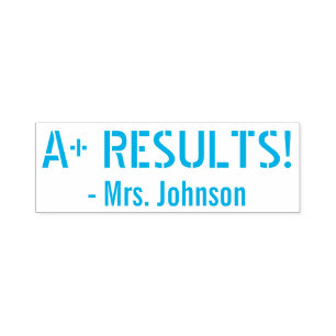 Carimbo Auto Entintado "RESULTADOS A+!" + Nome do Tutor Personalizado
