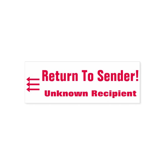 Carimbo Auto Entintado "Retornar ao Remetente!" "Destinatário Desconhecid (Design)