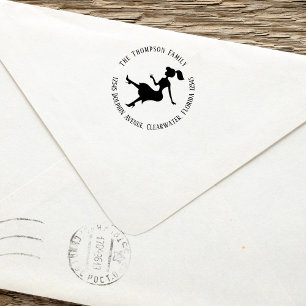 Carimbo Auto Entintado Retornar Endereço Girly Glam Cute Whimsical