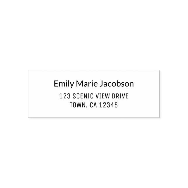 Carimbo Auto Entintado Retornar o Endereço Limpo do Elegante Modern Impre (Design)