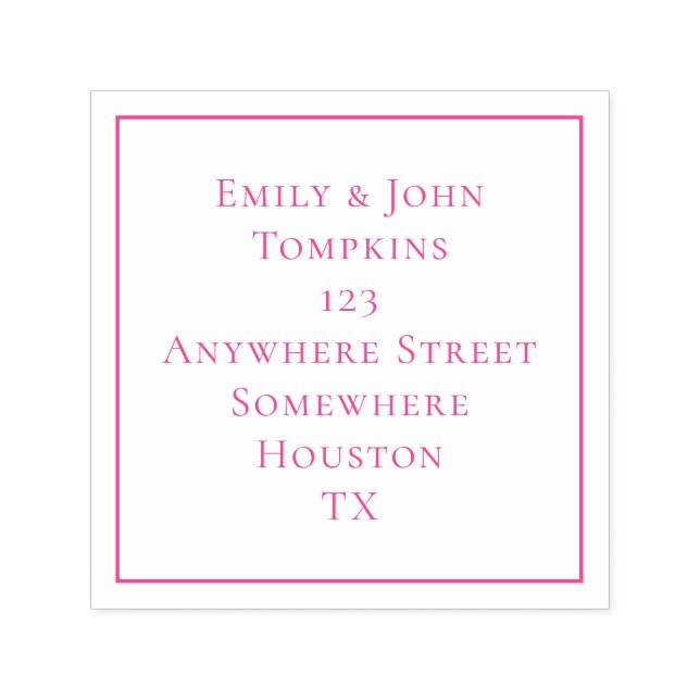 Carimbo Auto Entintado Retorno Simples Borda Quadrada (Design)