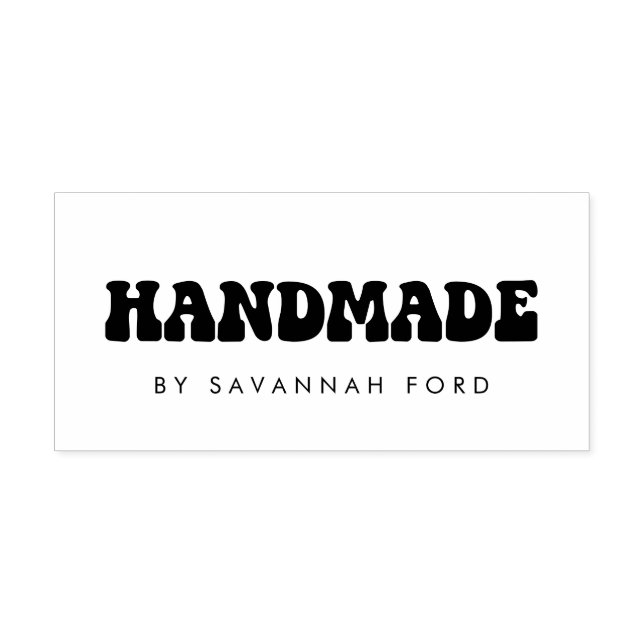 Carimbo Auto Entintado Retro 60s Hippie Divertido à mão (Design)