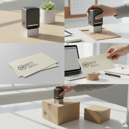 Carimbo Auto Entintado Return Address Stamp | Business Logo Self Inking