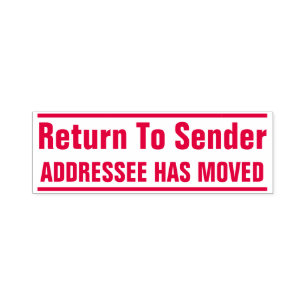 Carimbo Auto Entintado "Return to Sender" "ENDEREÇO FOI MOVIDO"