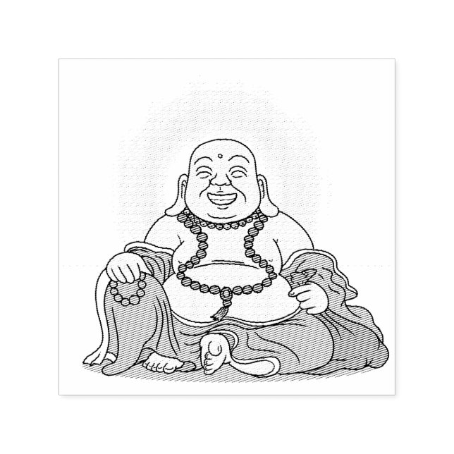 Carimbo Auto Entintado Rindo de Maitreya Buddha autopicante (Design)