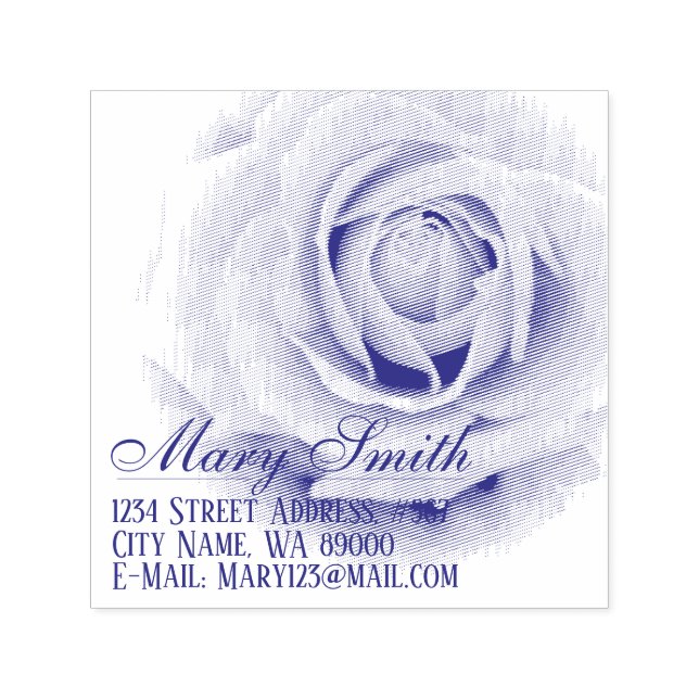 Carimbo Auto Entintado Rosa Climbing Blue Moon (Design)