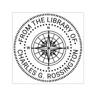 Carimbo Auto Entintado Rosa dos Ventos Náutica #3NT Nome do Livro da Bibl