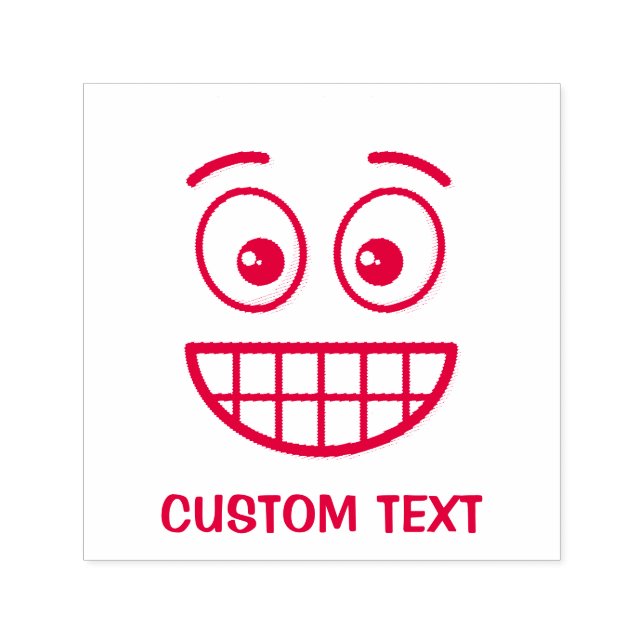 Carimbo Auto Entintado Rosto de ressonância com olhos abertos (Design)