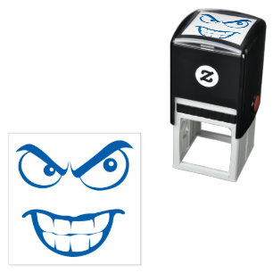 Carimbo Auto Entintado Rosto Emotican