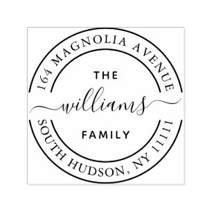 Carimbo Auto Entintado Roteiro do logotipo da família Trendy Calliographi