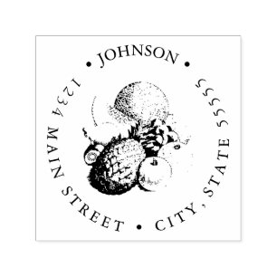 Carimbo Auto Entintado Rótulo de devolução de Fruta estática de Vintage s