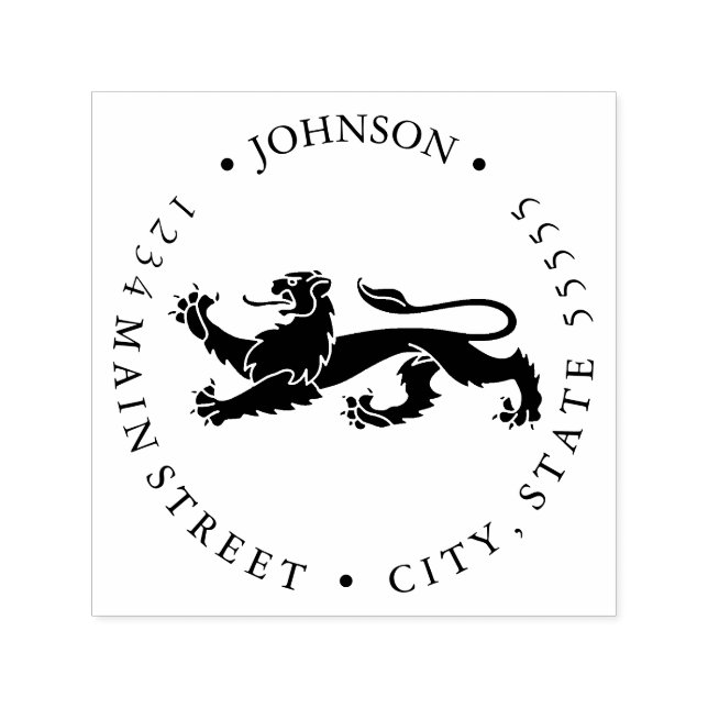 Carimbo Auto Entintado Rótulo de devolução do Leão Herálseco Chimera (Design)