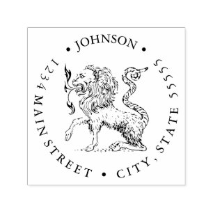 Carimbo Auto Entintado Rótulo de devolução do Leão Herálseco Chimera